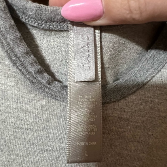 Skims Heather Gray Outdoor Basics Thong Bodysuit - Picture 3 of 3